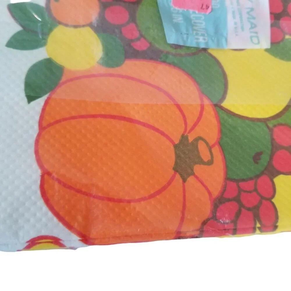 Vintage Thanksgiving Paper Tablecloth Party Table Cover 54 x 96 Pumpkin Autumn